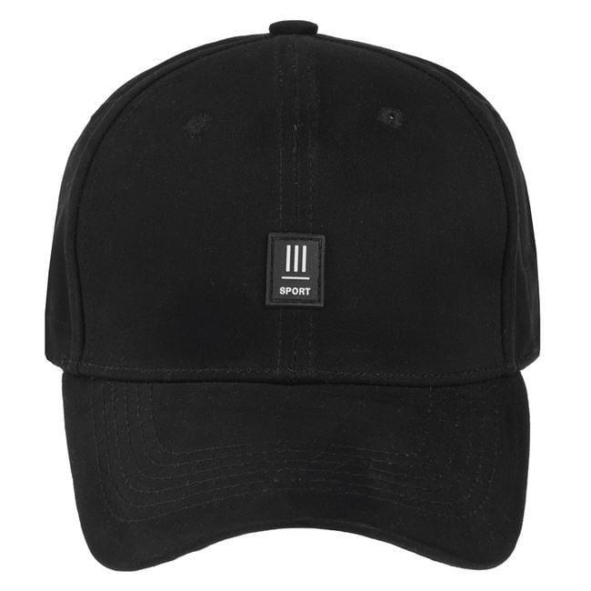 Men's Jockey Hat Black with Rubber Patch 