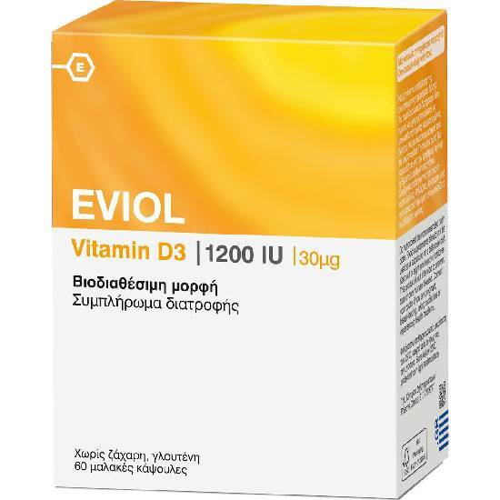 EVIOL VITAMIN D3 1200IU 60 CAPS