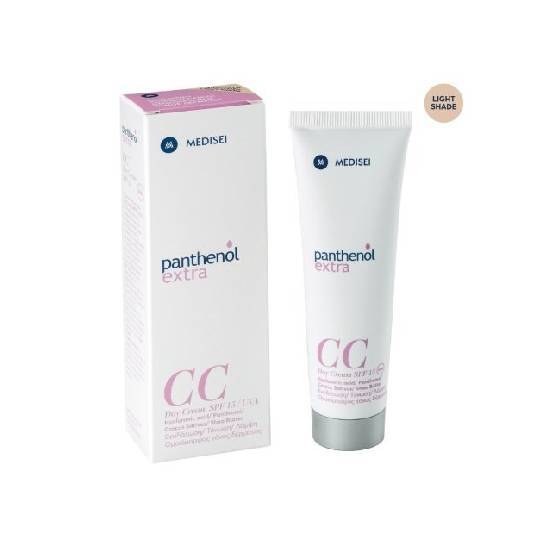 PANTHENOL MEDISEI Panthenol Extra CC Day Cream SPF15 Light Shade Κρέμα για Ενυδάτωση, Τόνωση & Λάμψη Ανοιχτή Απόχρωση 50ml