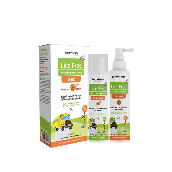 FREZYDERM FREZYDERM Lice Free Set Ολοκληρωμένη Αγωγή για Ψείρες Σαμπουάν & Λοσιόν 2 X 125ml
