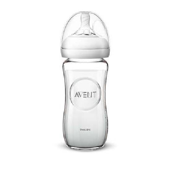 Philips Avent Γυάλινο Μπιμπερό 1m+ Natural SCF053/17 240ml