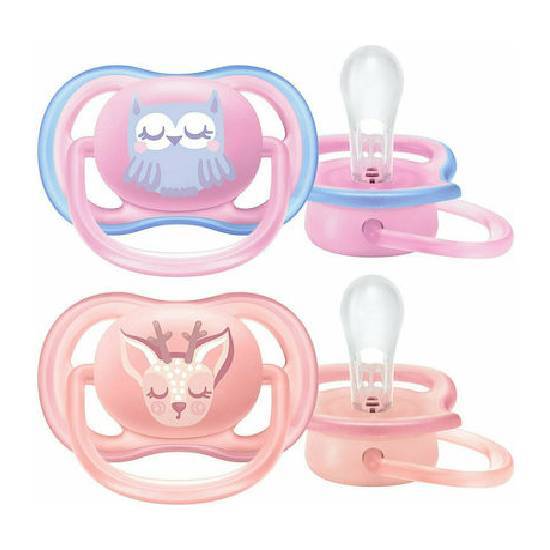 Philips Avent Πιπίλα Ultra Air Owl-Deer 0-6m SCF085/02 2τεμάχια