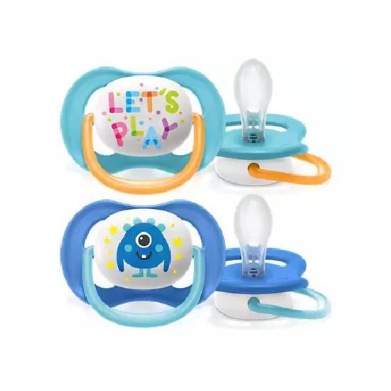Philips Avent Πιπίλα Ultra Air Happy Let’s Play 6-18m SCF080/10 2τεμάχια