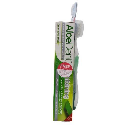 OPTIMA ALOEDENT ΟΔΟΝΤΟΚΡΕΜΑ WHITENING 100ml & ΟΔΟΝΤΟΒΟΥΡΤΣΑ ALOEDENT MEDIUM 1τεμάχιο
