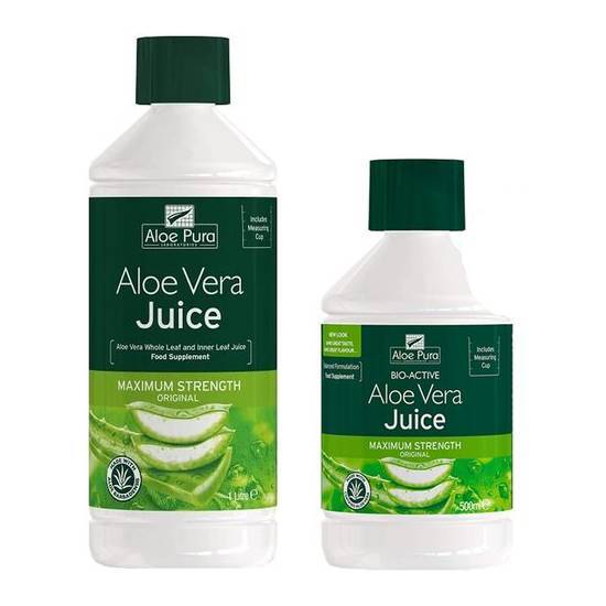 Optima Promo Aloe Vera Juice Maximum Strength 1lt & Δώρο Aloe Vera Juice Maximum Strength 500ml
