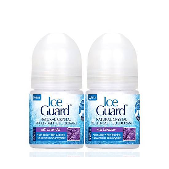 Optima Promo Ice Guard Rollerball Levander Αποσμητικός Κρύσταλλος με Άρωμα Λεβάντας 2x50ml