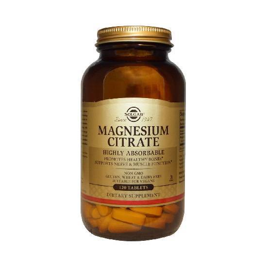 SOLGAR Magnesium Citrate 200mg 120 Tablets