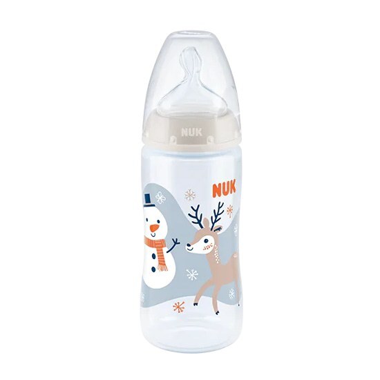 NUK Snow First Choice Plus Μπιμπερό Πολυπροπυλενίου (PP) με Θηλή 0-6m 300ml