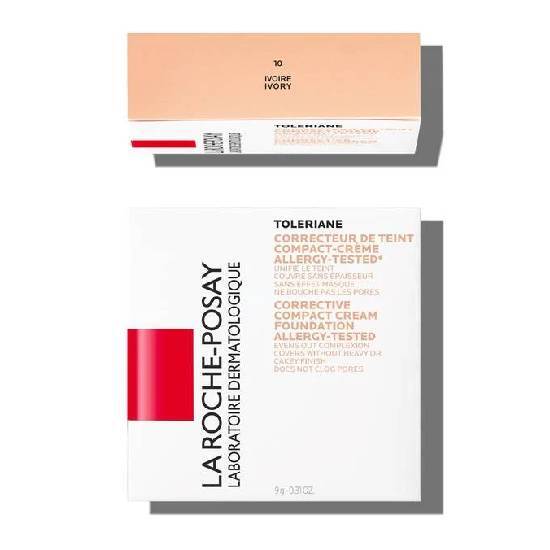 LA ROCHE POSAY TOLERIANE CORRECTIVE COMPACT CREAM FOUNDATION SPF35 10 IVORY 9G
