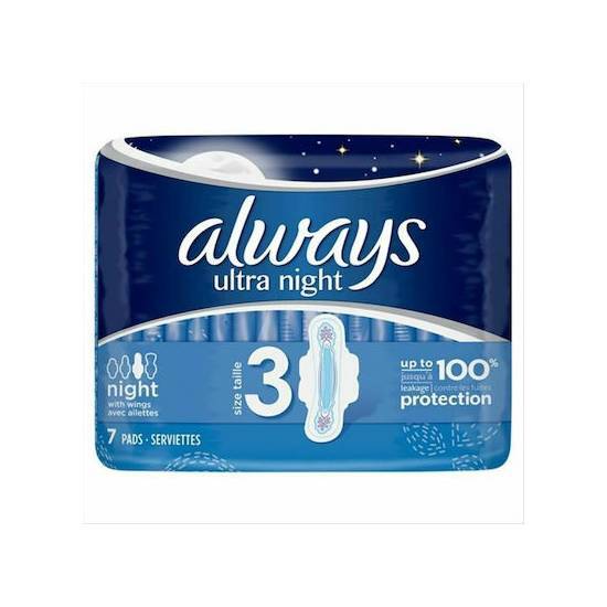 ALWAYS ALWAYS Ultra Night Σερβιέτες Νύχτας 7 Τεμάχια