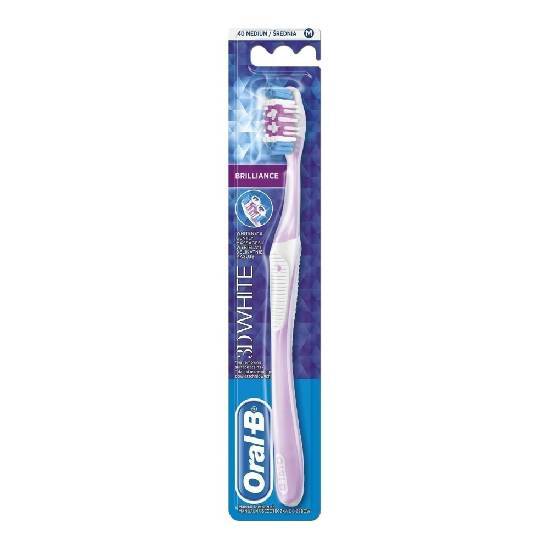 ORAL-B ORAL-B 3D WHITE brilliance οδοντόβουρτσα 40 medium 1 τμχ - Ροζ