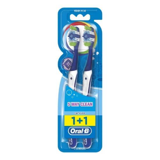 ORAL-B ΟΔΟΝΤΟΒΟΥΡΤΣΑ COMPLETE 5 WAY DUO MEDIUM 1+1 ΔΩΡΟ – Μπλε