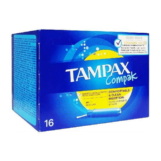 TAMPAX Tampax Ταμπόν Compak Regu Για Κανονική Ροή 16 Τεμάχια