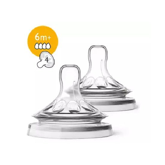Philips Avent Θηλή Σιλικόνης Natural 6m+ SCF044/27 2 τεμάχια