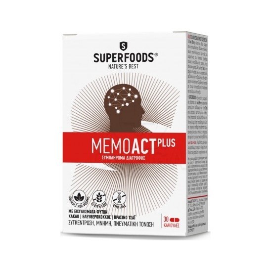 SUPERFOODS MEMOACT PLUS 30CAPS