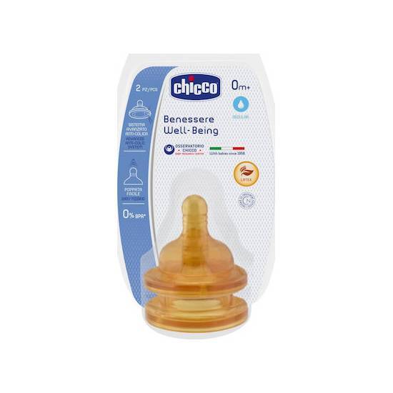 CHICCO CHICCO Original Touch Θηλή Καουτσούκ Κανονική Ροή 0m+ 2 Τεμάχια