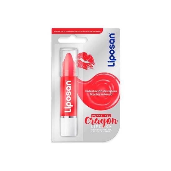 LIPOSAN Crayon Lip Balm με Χρώμα Poppy Red 3gr