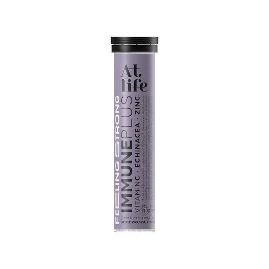 ATLIFE Immune Plus Vitamin C + Echinacea + ZInc Feeling Strong 20 Αναβράζοντα Δισκία