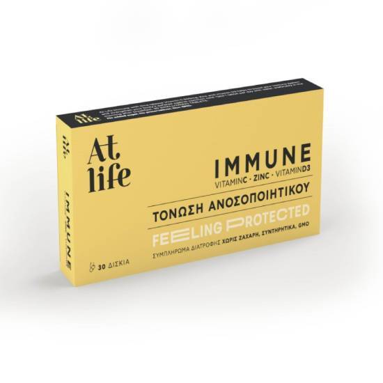 ATLIFE Immune Feeling Protected Vitamin C & Vitamin D3 30 ταμπλέτες