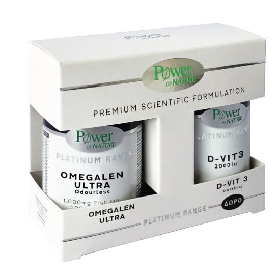 POWER HEALTH Platinum Omegalen Ultra 30 Κάψουλες & D-Vit3 2000iu 20 Δισκία