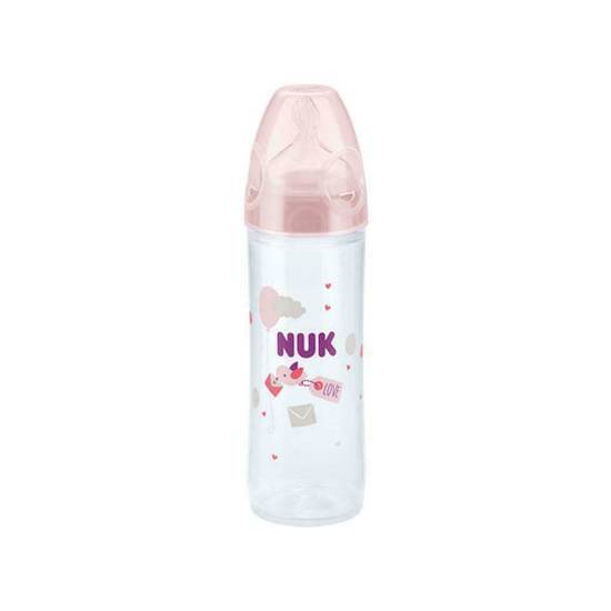 NUK New Classic Μπιμπερό PP με Θηλή Σιλικόνης 6-18m 250ml – Ροζ