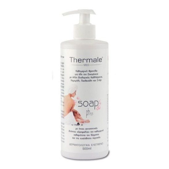 Thermale Med Soap Ph 5.5 Pump για την Καθημερινή Υγιεινή της Επιδερμίδας & της Ευαίσθητης Περιοχής 500ml