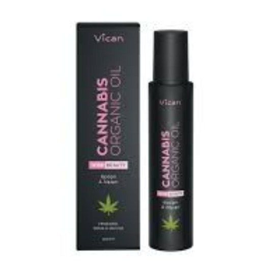 VICAN VICAN Wise Beauty Cannabis Organic Oil Ενυδατικό Έλαιο για Πρόσωπο, Σώμα & Μαλλιά 100ml