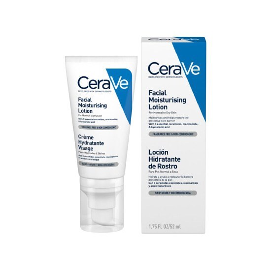 Cerave Facial Moisturizing Lotion Ενυδατική Κρέμα Προσώπου για Κανονικές/Ξηρές Επιδερμίδες 52ml