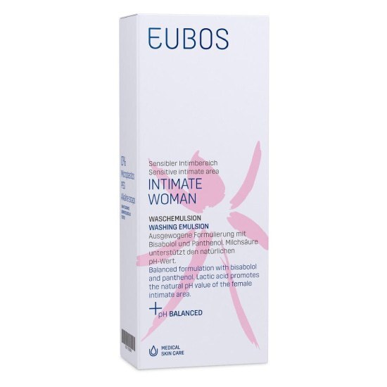 Eubos Intimate Woman Washing Emulsion Υγρό Καθαρισμού Για Την Ευαίσθητη Περιοχή 200ml