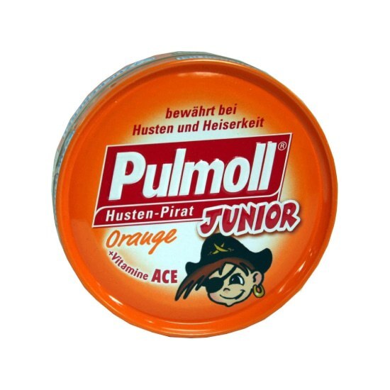 PULMOLL PULMOLL Junior Καραμέλες με Πορτοκάλι & Βιταμίνες A,C και Ε για Παιδιά χωρίς Γλουτένη 50gr
