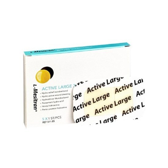 L-MESITRAN Active Large Αυτοκόλλητο Υδροενεργό Πολυμερές Επίθεμα 7.5×4.5cm 5τεμ