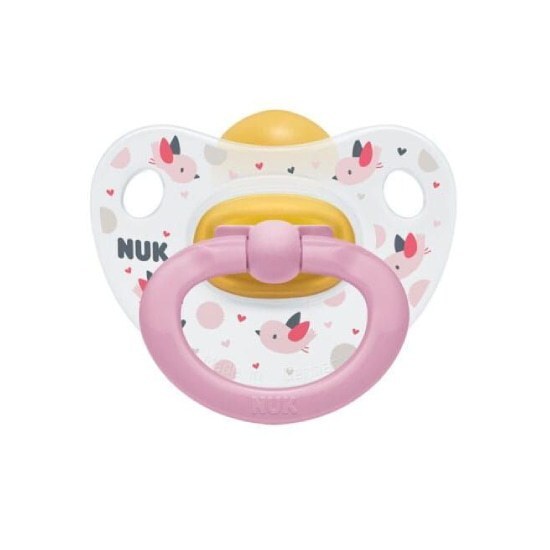 NUK Happy Kids Πιπίλα Latex Μέγεθος 2 6-18m 1 τεμάχιο – Ροζ