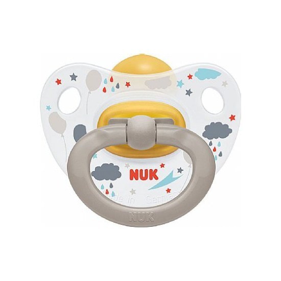 NUK Happy Kids Πιπίλα Latex Μέγεθος 2 6-18m 1 τεμάχιο – Γκρι