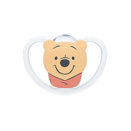 NUK Disney Winnie the Pooh Space Πιπίλα 6-18m με Θήκη 1 τεμάχια – Ασπρο