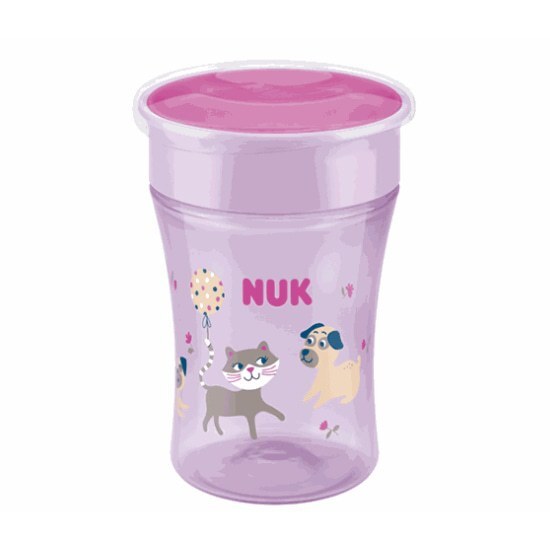 NUK NUK Magic Cup Κύπελλο με Εύκολη Ροή 8m+ 230ml - Φούξια
