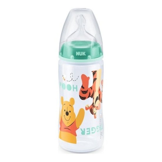 NUK Winnie The Pooh First Choice Plus Μπιμπερό PP με Θηλή Σιλικόνης Μεγέθους 1 0-6m 300ml – Τιρκουάζ