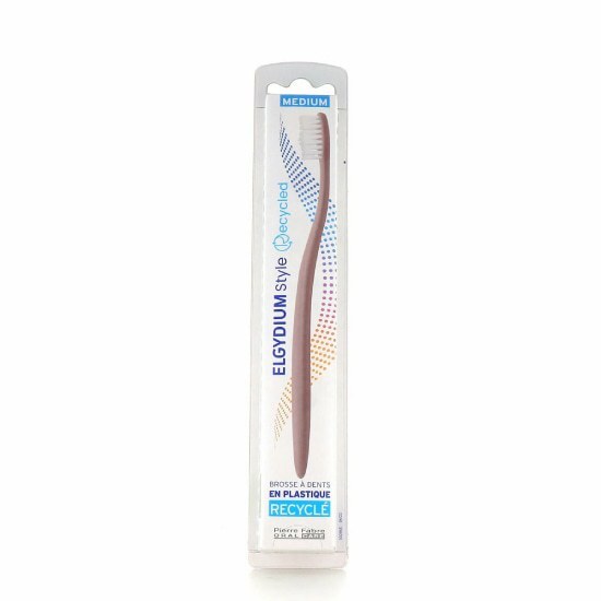 ELGYDIUM Style Eco Οδοντόβουρτσα Medium 1 Τεμάχιο – Ροζ