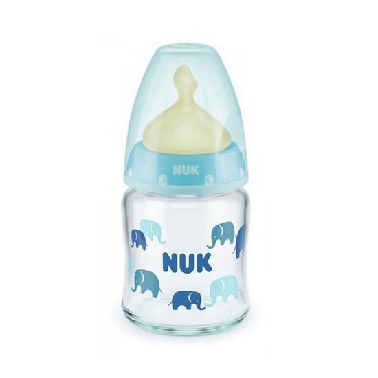 NUK First Choice Plus Anti-Colic Γυάλινο Μπιμπερό Temperature Control Θηλή Καουτσούκ 0-6 μηνών 120ml
