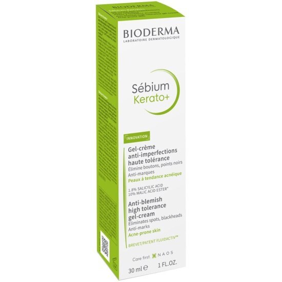 BIODERMA Sebium Kerato+ Κρέμα Προσώπου σε Μορφή Τζελ για Επιδερμίδες με Ακμή 30ml
