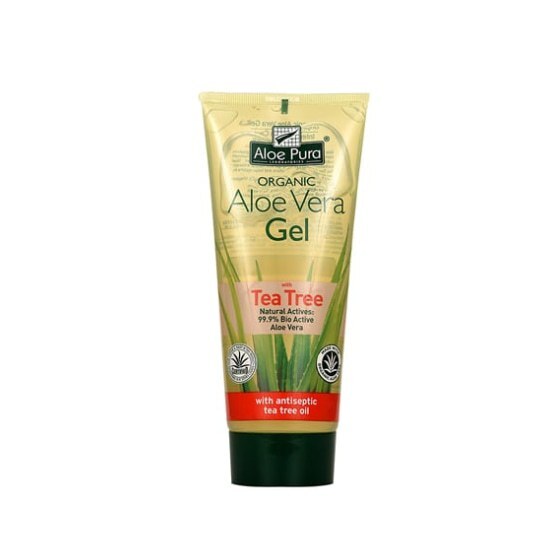 OPTIMA Naturals Aloe Vera Gel with Tea Tree Αντιβακτηριακό Τζελ Αλόης με Έλαιο Τεϊόδεντρου 200ml