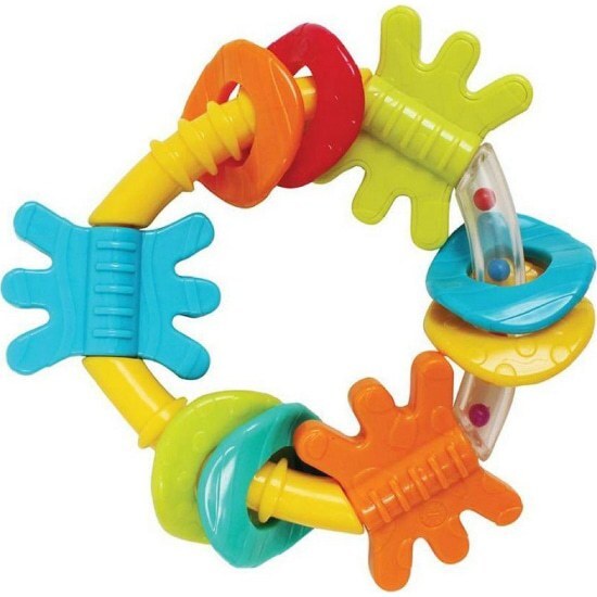 PLAYGRO PLAYGRO Triangle Teether - Κουδουνίστρα Οδοντοφυίας 3m+ 1 τεμάχιο