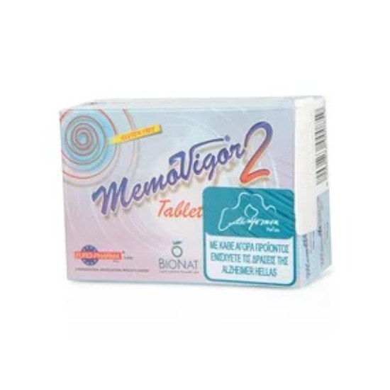 BIONAT Memovigor 2 900mg Συμπλήρωμα για την Μνήμη 2 x 20 ταμπλέτες
