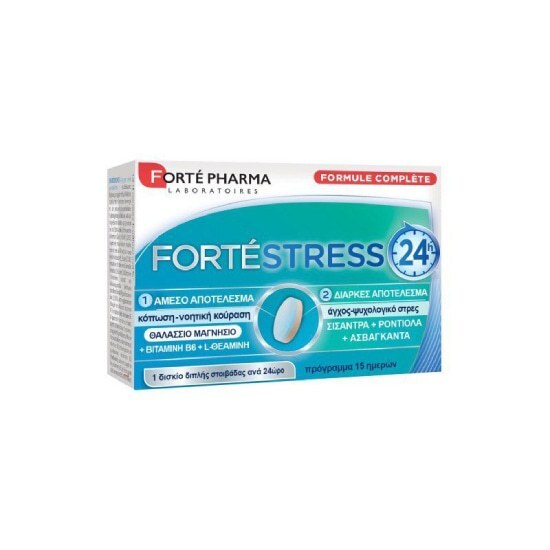 FORTE PHARMA Fortestress 24H Συμπλήρωμα Διατροφής για την Μείωση του Άγχους 15 ταμπλέτες