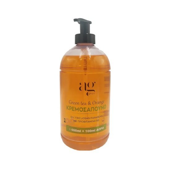 AG PHARM Green Tea & Orange Κρεμοσάπουνο 600ml