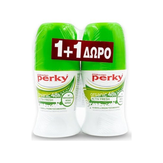 PERKY Organic 48h Activ Fresh (1+1 ΔΩΡΟ) 2x50ml