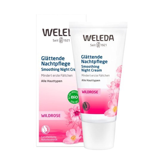 WELEDA Wild Rose Smoothing Night Cream Αντιγηραντική Κρέμα Προσώπου Νύχτας με Άγριο Τριαντάφυλλο 30ml