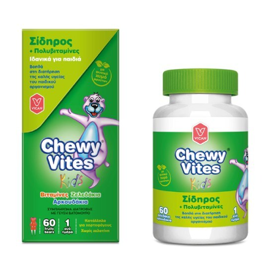 VICAN CHEWY VITES Jelly Bears Iron 60 Μασώμενα Zελεδάκια