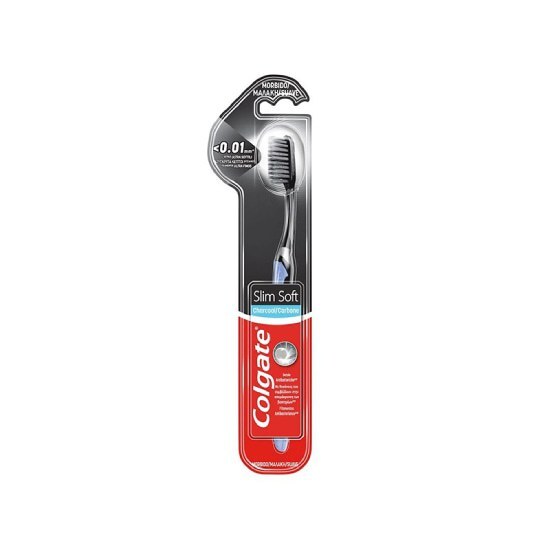 COLGATE Slim Soft ULTRA Οδοντόβουρτσα με Ξυλάνθρακα 1 τεμάχιο – Μαυρο-Μωβ