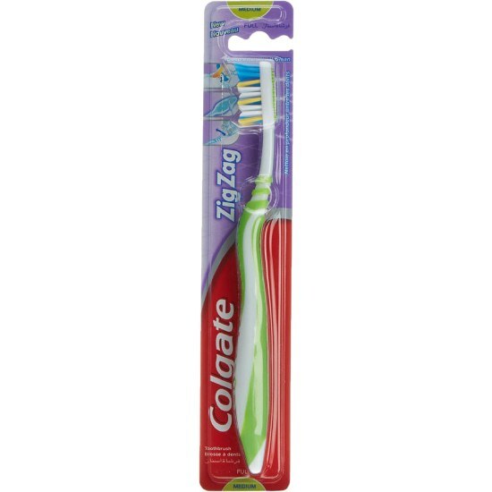 COLGATE COLGATE Zig Zag Οδοντόβουρτσα Μέτρια 1 Τεμάχιο - Πράσινο