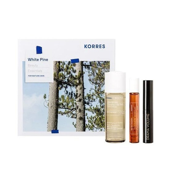KORRES Promo White Pine Beauty Essentials Ορός Προσώπου για Ώριμες Επιδερμίδες 30ml & Volcanic Minerals Μάσκαρα 4ml & Cashmere Kumquat Άρωμα Eau De Toilette 10ml